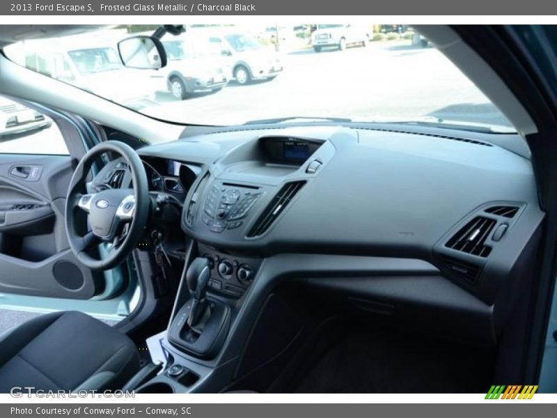 Frosted Glass Metallic / Charcoal Black 2013 Ford Escape S