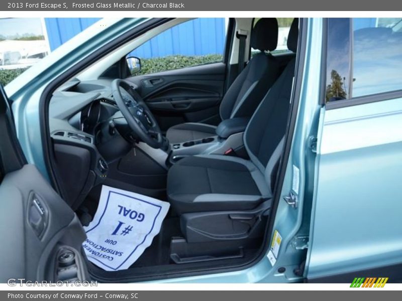 Frosted Glass Metallic / Charcoal Black 2013 Ford Escape S
