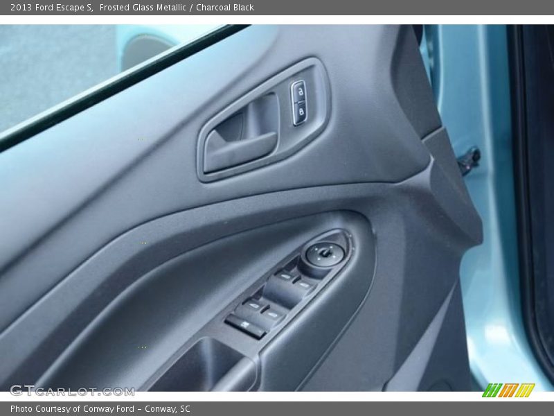 Frosted Glass Metallic / Charcoal Black 2013 Ford Escape S
