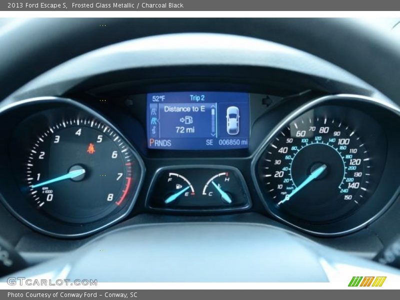 Frosted Glass Metallic / Charcoal Black 2013 Ford Escape S