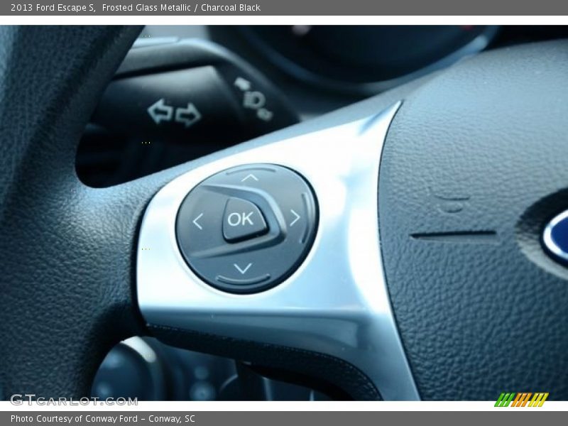 Frosted Glass Metallic / Charcoal Black 2013 Ford Escape S