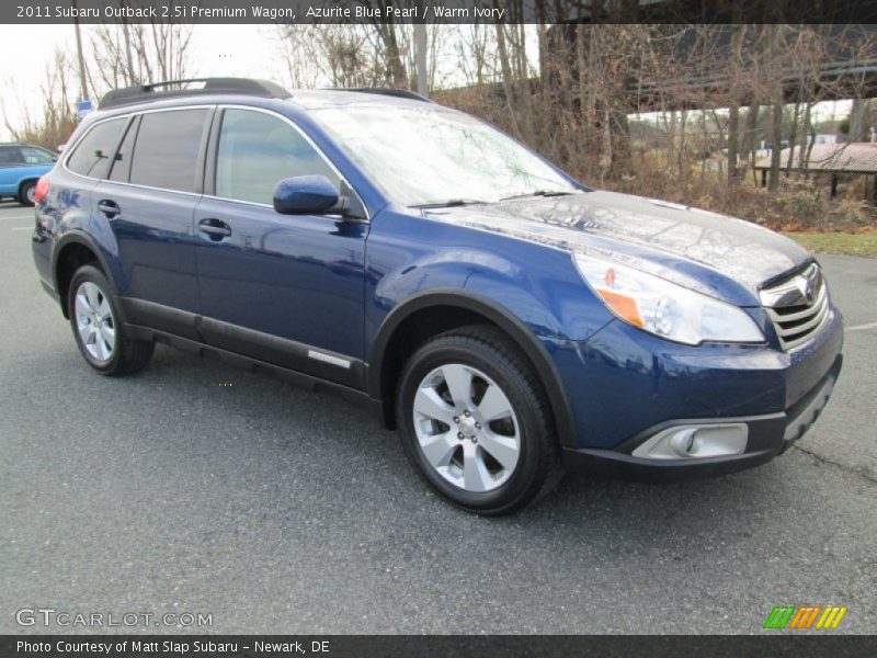 Azurite Blue Pearl / Warm Ivory 2011 Subaru Outback 2.5i Premium Wagon