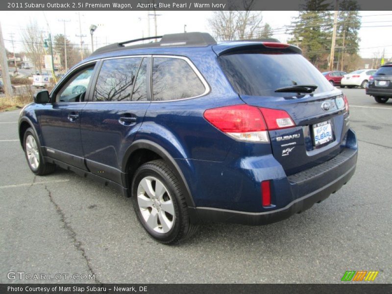 Azurite Blue Pearl / Warm Ivory 2011 Subaru Outback 2.5i Premium Wagon