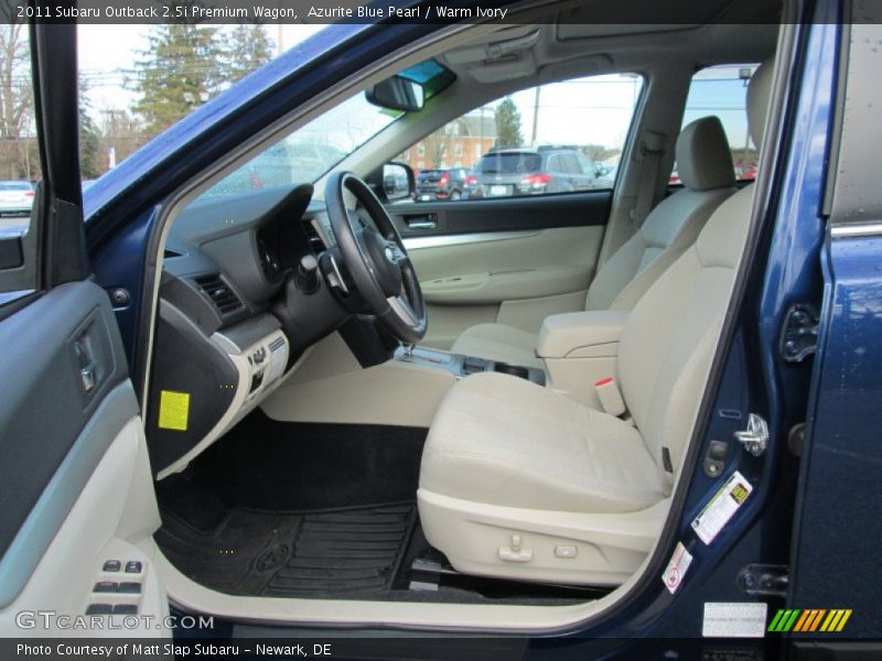 Azurite Blue Pearl / Warm Ivory 2011 Subaru Outback 2.5i Premium Wagon