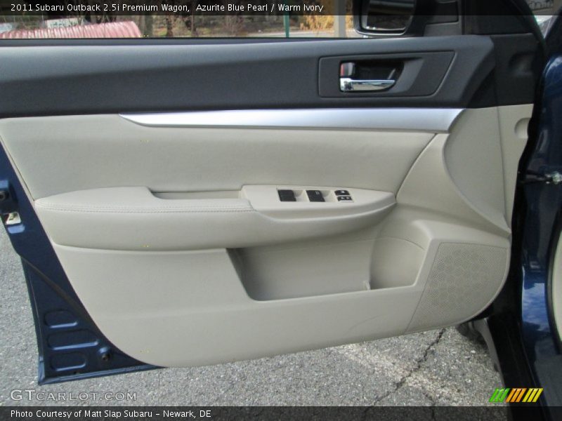 Azurite Blue Pearl / Warm Ivory 2011 Subaru Outback 2.5i Premium Wagon