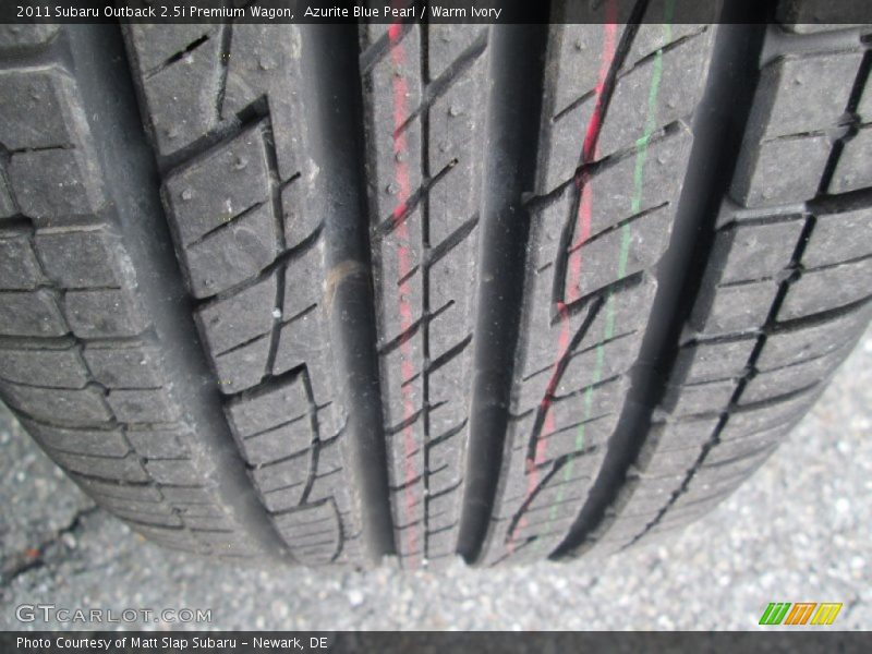 Azurite Blue Pearl / Warm Ivory 2011 Subaru Outback 2.5i Premium Wagon
