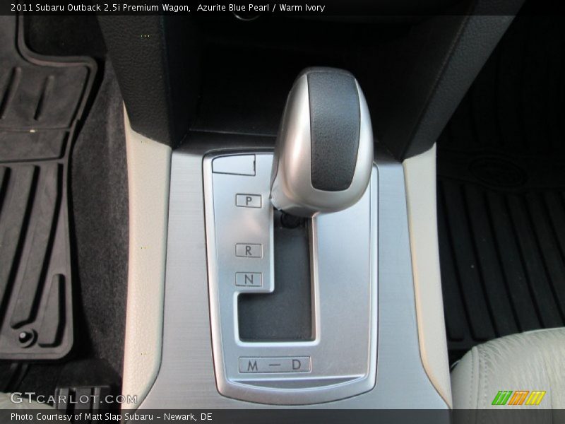 Azurite Blue Pearl / Warm Ivory 2011 Subaru Outback 2.5i Premium Wagon