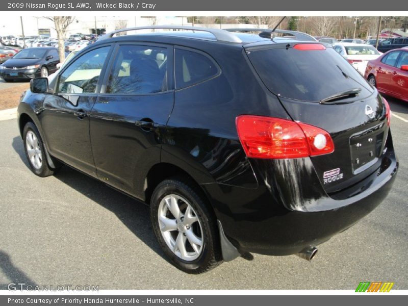 Wicked Black / Gray 2009 Nissan Rogue SL AWD