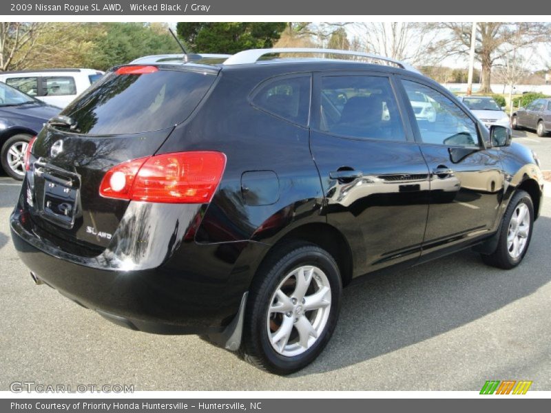 Wicked Black / Gray 2009 Nissan Rogue SL AWD