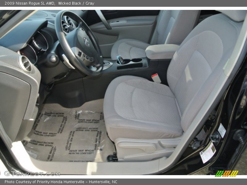 Wicked Black / Gray 2009 Nissan Rogue SL AWD