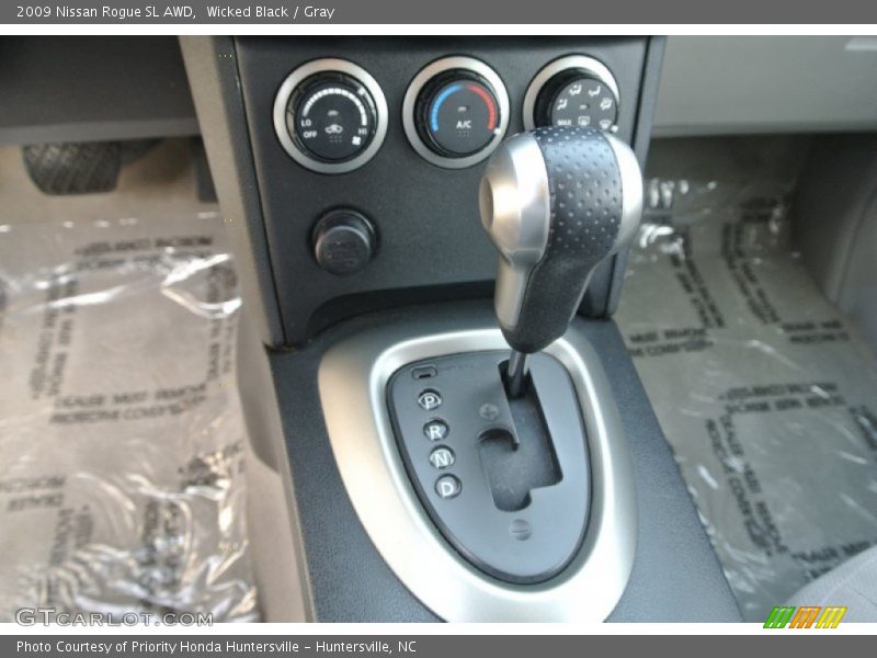 Wicked Black / Gray 2009 Nissan Rogue SL AWD