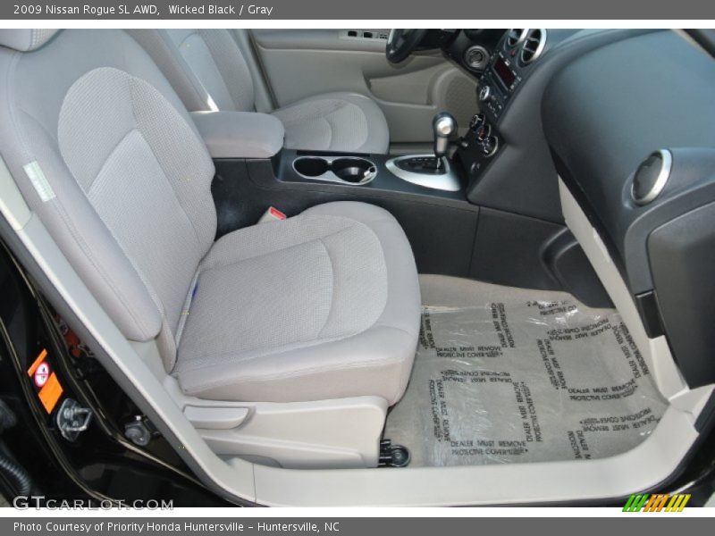 Wicked Black / Gray 2009 Nissan Rogue SL AWD