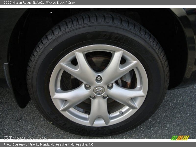 Wicked Black / Gray 2009 Nissan Rogue SL AWD