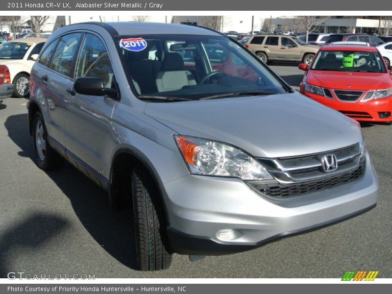 Alabaster Silver Metallic / Gray 2011 Honda CR-V LX