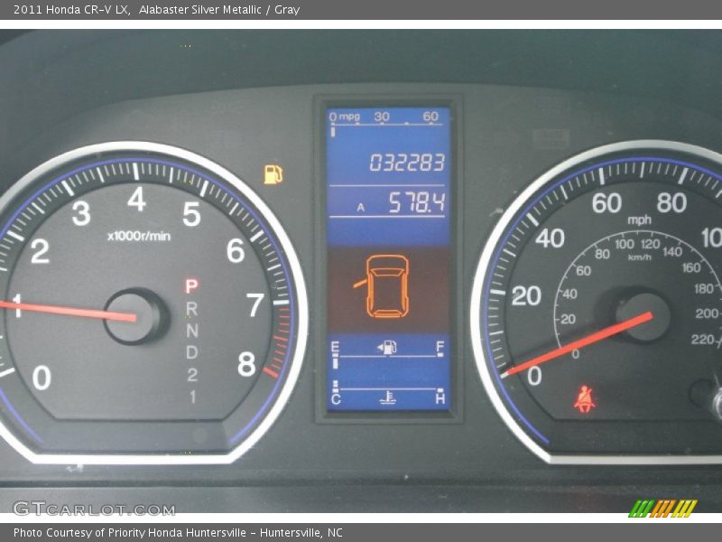 Alabaster Silver Metallic / Gray 2011 Honda CR-V LX