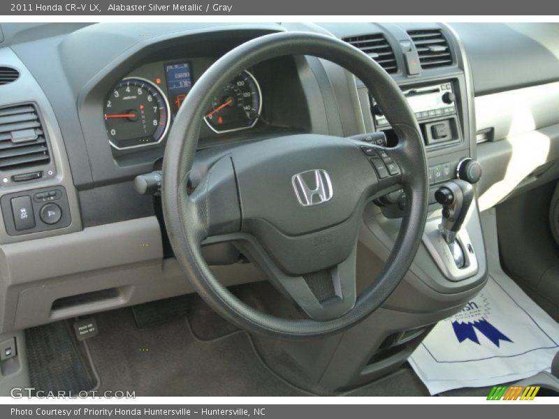 Alabaster Silver Metallic / Gray 2011 Honda CR-V LX