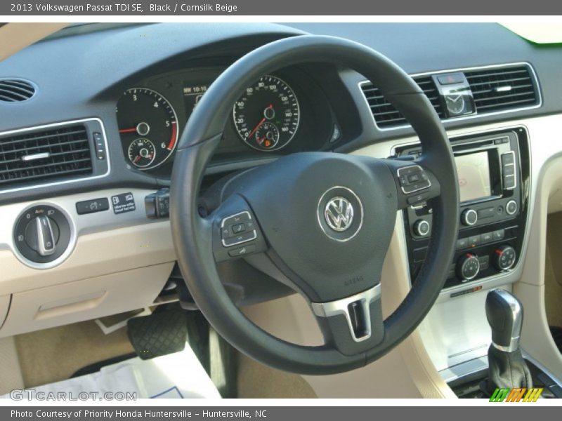 Black / Cornsilk Beige 2013 Volkswagen Passat TDI SE