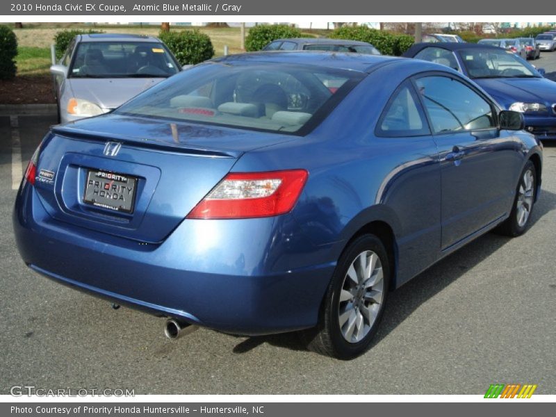 Atomic Blue Metallic / Gray 2010 Honda Civic EX Coupe