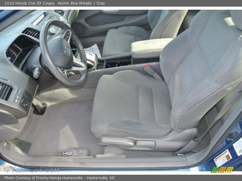 Atomic Blue Metallic / Gray 2010 Honda Civic EX Coupe