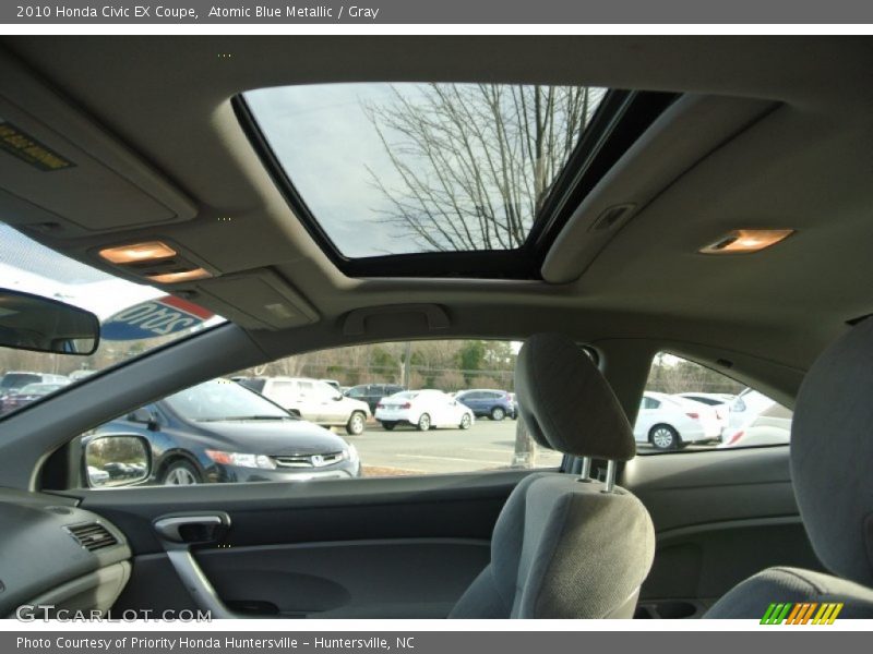 Atomic Blue Metallic / Gray 2010 Honda Civic EX Coupe
