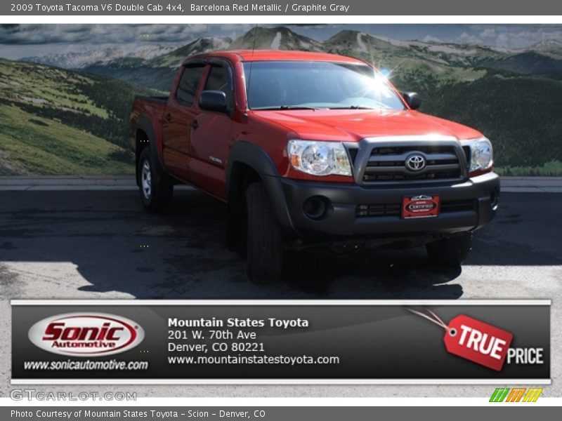 Barcelona Red Metallic / Graphite Gray 2009 Toyota Tacoma V6 Double Cab 4x4