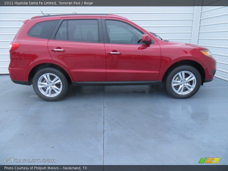 Sonoran Red / Beige 2011 Hyundai Santa Fe Limited