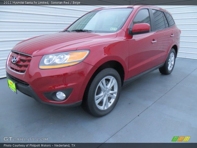 Sonoran Red / Beige 2011 Hyundai Santa Fe Limited