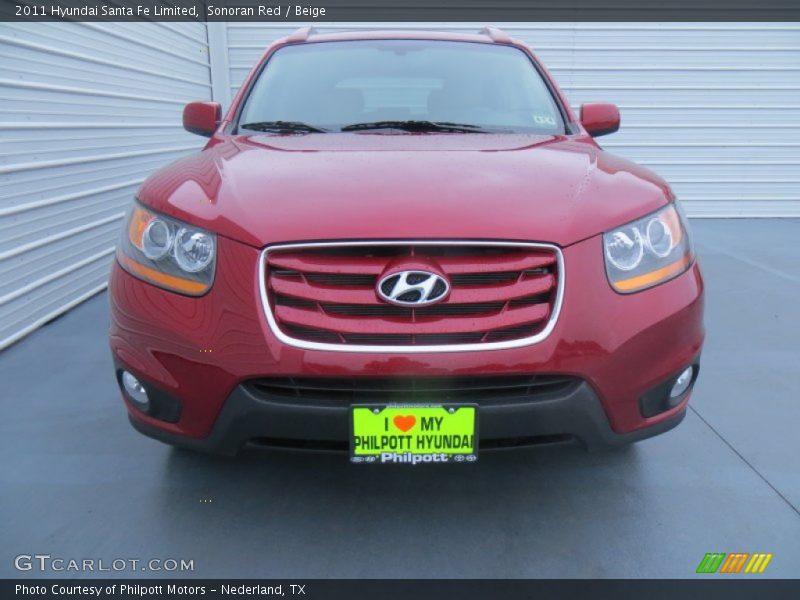 Sonoran Red / Beige 2011 Hyundai Santa Fe Limited
