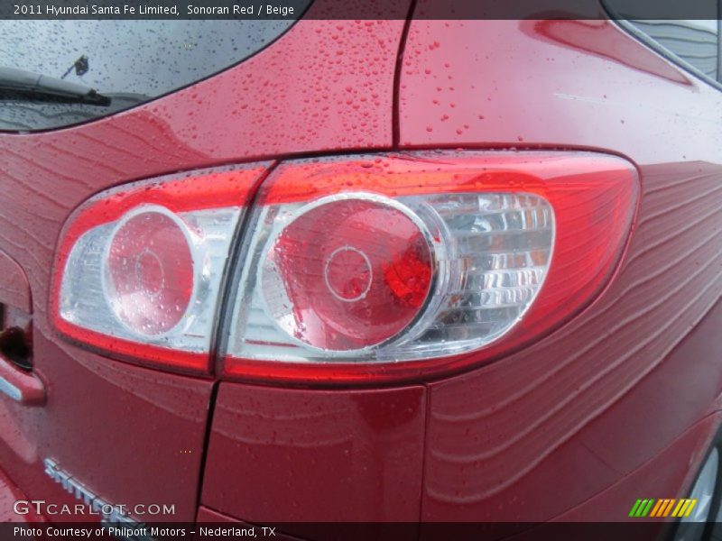 Sonoran Red / Beige 2011 Hyundai Santa Fe Limited