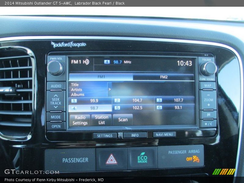 Labrador Black Pearl / Black 2014 Mitsubishi Outlander GT S-AWC