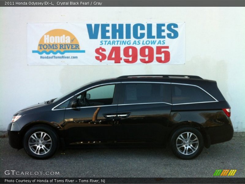 Crystal Black Pearl / Gray 2011 Honda Odyssey EX-L