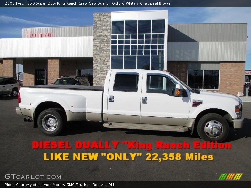Oxford White / Chaparral Brown 2008 Ford F350 Super Duty King Ranch Crew Cab Dually