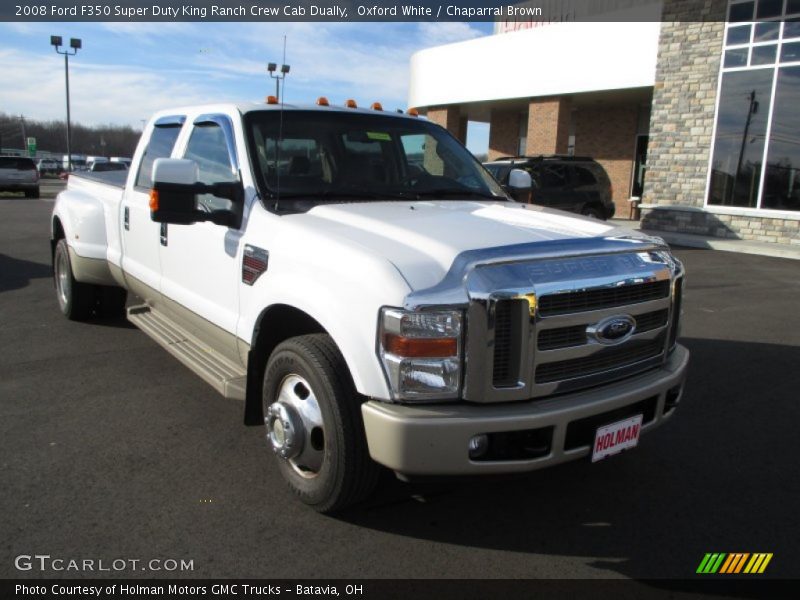 Oxford White / Chaparral Brown 2008 Ford F350 Super Duty King Ranch Crew Cab Dually