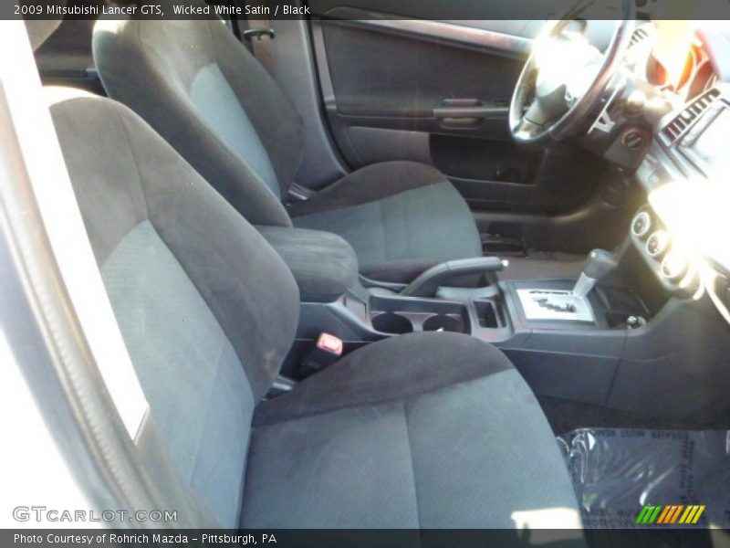 Wicked White Satin / Black 2009 Mitsubishi Lancer GTS