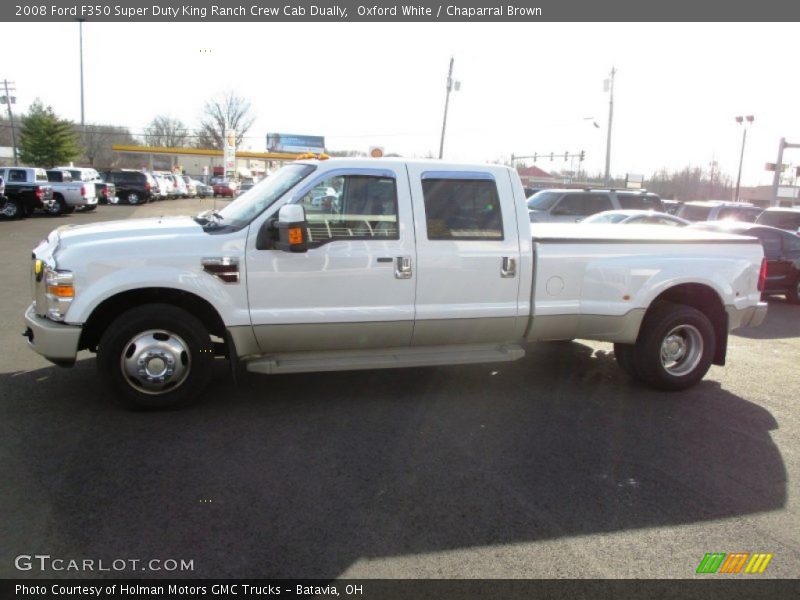Oxford White / Chaparral Brown 2008 Ford F350 Super Duty King Ranch Crew Cab Dually