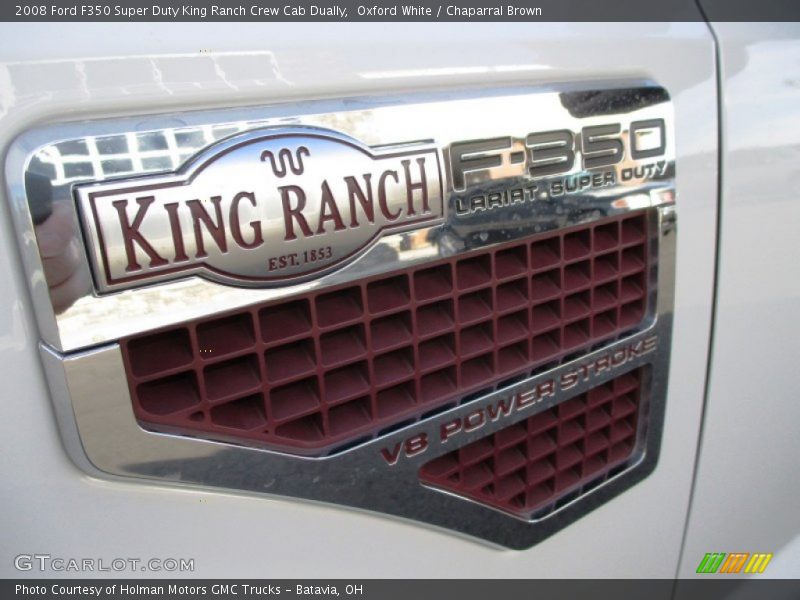 Oxford White / Chaparral Brown 2008 Ford F350 Super Duty King Ranch Crew Cab Dually