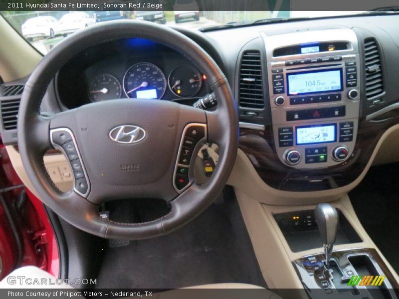 Sonoran Red / Beige 2011 Hyundai Santa Fe Limited