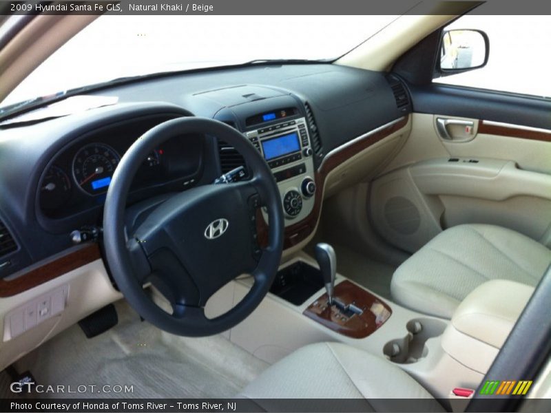 Natural Khaki / Beige 2009 Hyundai Santa Fe GLS