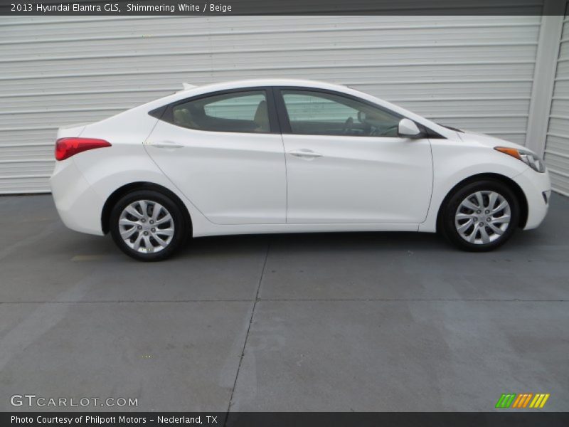 Shimmering White / Beige 2013 Hyundai Elantra GLS