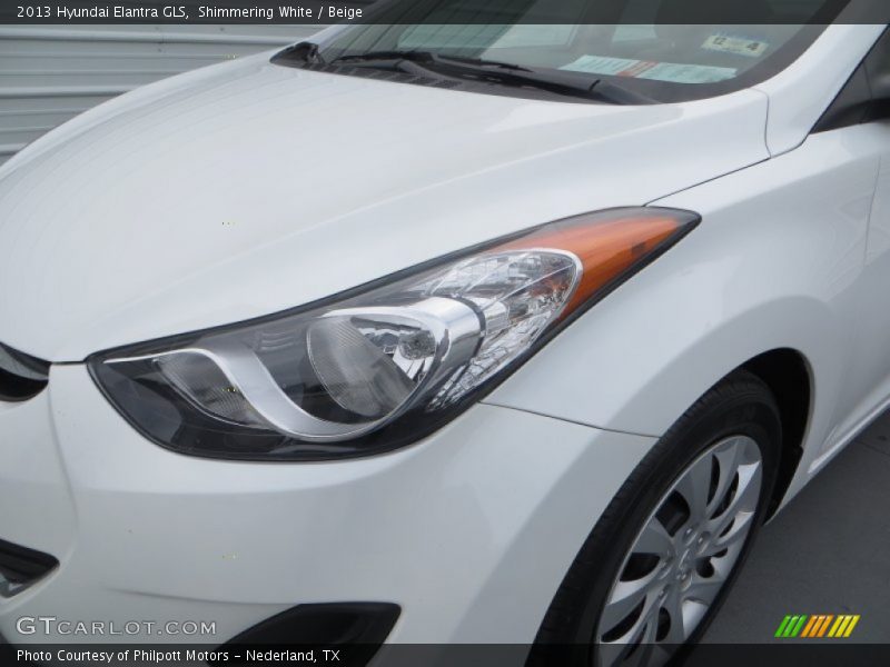 Shimmering White / Beige 2013 Hyundai Elantra GLS