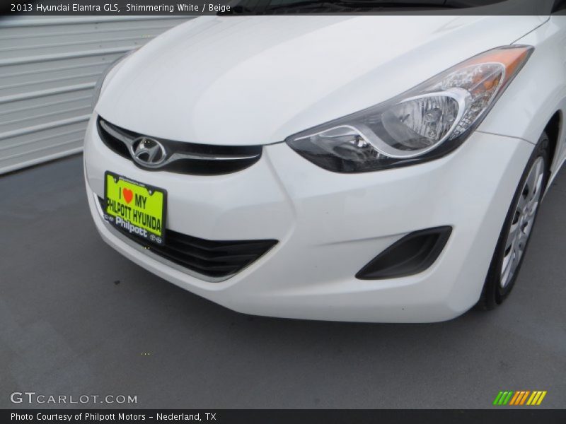 Shimmering White / Beige 2013 Hyundai Elantra GLS