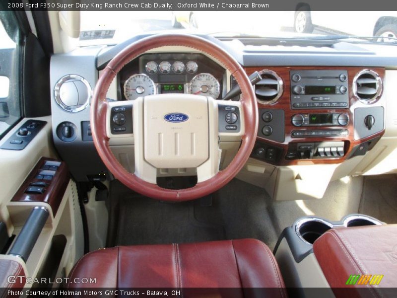 Oxford White / Chaparral Brown 2008 Ford F350 Super Duty King Ranch Crew Cab Dually
