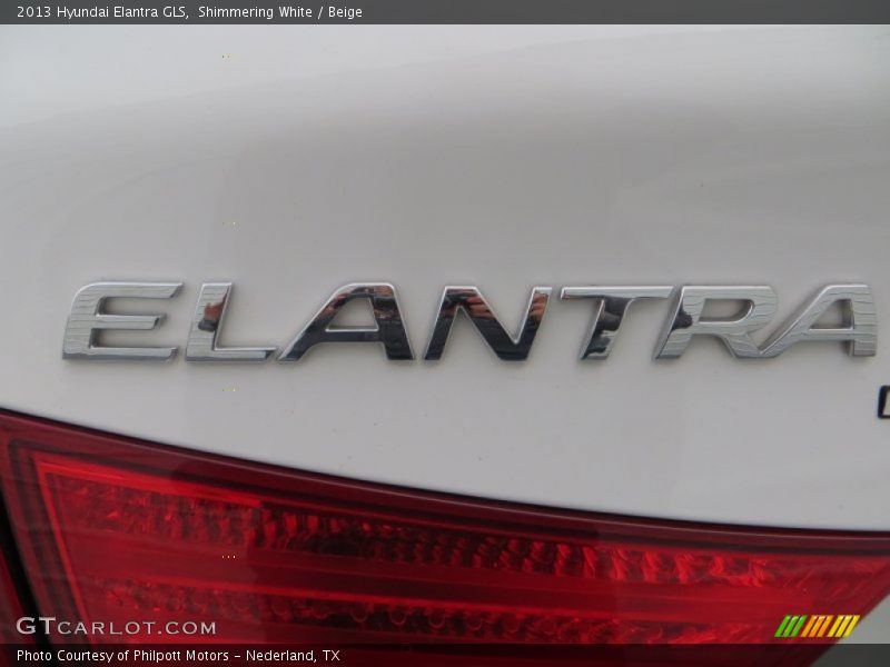 Shimmering White / Beige 2013 Hyundai Elantra GLS