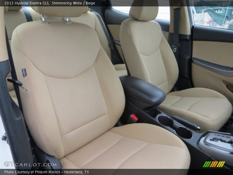 Shimmering White / Beige 2013 Hyundai Elantra GLS