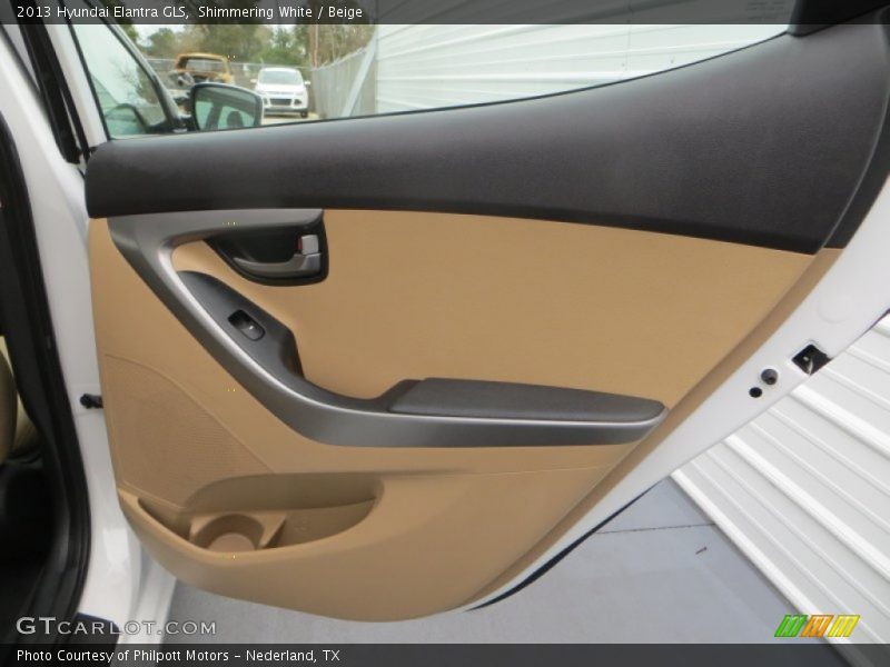 Shimmering White / Beige 2013 Hyundai Elantra GLS