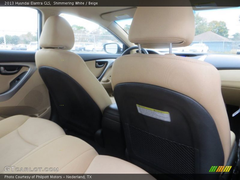 Shimmering White / Beige 2013 Hyundai Elantra GLS