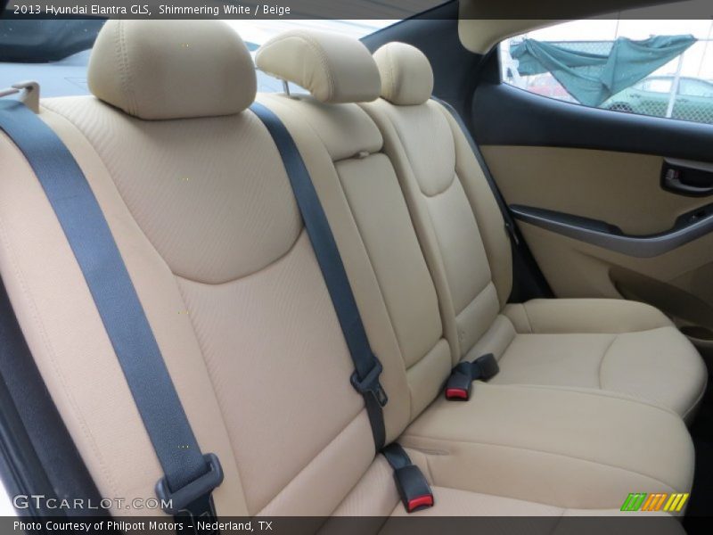 Shimmering White / Beige 2013 Hyundai Elantra GLS