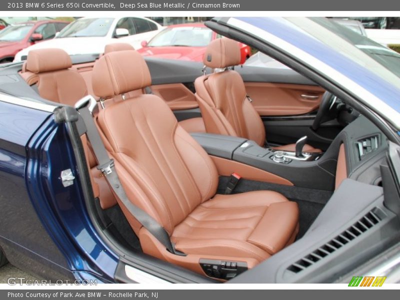 Deep Sea Blue Metallic / Cinnamon Brown 2013 BMW 6 Series 650i Convertible