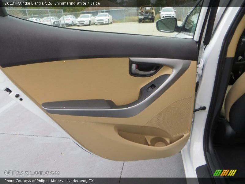 Shimmering White / Beige 2013 Hyundai Elantra GLS