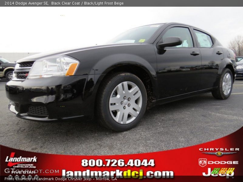Black Clear Coat / Black/Light Frost Beige 2014 Dodge Avenger SE